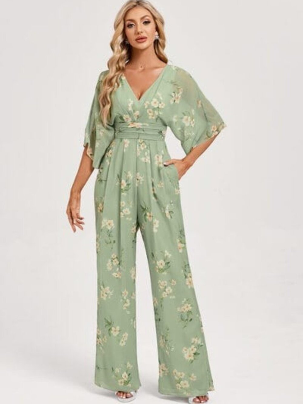 Custom Made JJs House Floral Jumpsuit